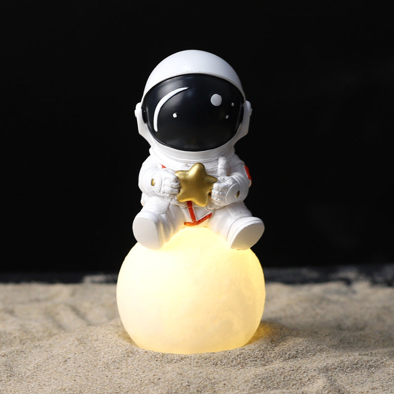 Creative Resin Astronaut Shaped Planet Lamp