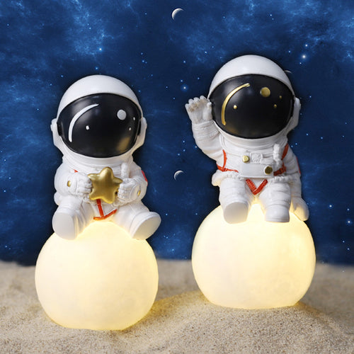 Creative Resin Astronaut Shaped Planet Lamp