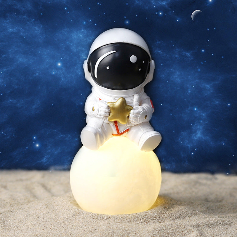 Creative Resin Astronaut Shaped Planet Lamp